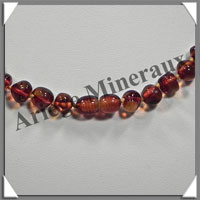 AMBRE - Collier Perles Baroques - Caramel - 46 cm - L004