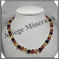 AMBRE - Collier Perles Baroques - Multicolore - 48 cm - L006