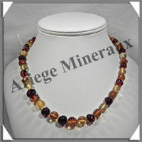 AMBRE - Collier Perles Baroques - Multicolore - 48 cm - L007