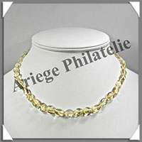 AMBRE - Collier Perles Baroques - Citron - 46 cm - L010