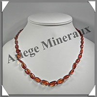 AMBRE - Collier Perles Baroques - Caramel - 54 cm - L013