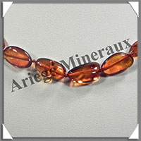 AMBRE - Collier Perles Baroques - Caramel - 54 cm - L013