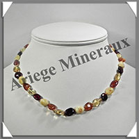 AMBRE - Collier Perles Baroques - Multicolore - 46 cm - L014