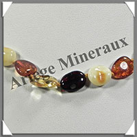 AMBRE - Collier Perles Baroques - Multicolore - 46 cm - L014