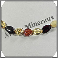 AMBRE - Collier Perles Baroques - Multicolore - 46 cm - L015