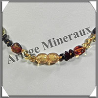AMBRE - Collier Perles Baroques - Multicolore - 46 cm - L021