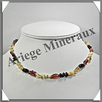 AMBRE - Collier Perles Baroques - Multicolore - 46 cm - L022