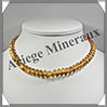 AMBRE - Collier Perles 5 mm Inverses - Citron - 42 cm - L007 Baltique