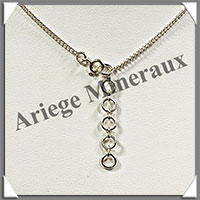 AMETHYSTE Cristallise - Collier Argent - 6 Pierres Facetes - 42 cm - P008