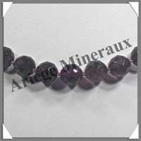 AMETHYSTE Fonce - Collier Perles Facetes 10 mm - 44 cm - A002