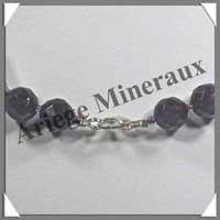 AMETHYSTE Fonce - Collier Perles Facetes 10 mm - 44 cm - A002
