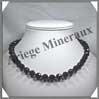 AMETHYSTE Fonce - Collier Perles Facetes 10 mm - 46 cm - C001 Uruguay