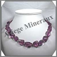 AMETHYSTE Claire - Collier Compos - Nuggets 20x15 mm - 46 cm - C001