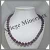 AMETHYSTE Fonce - Collier Perles 10 mm - 52 cm - C001 (31048) Uruguay