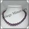 AMETHYSTE - Collier Perles 10 mm - 46 cm - M002 Brsil