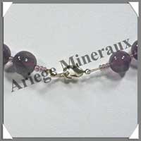 AMETHYSTE - Collier Perles 10 mm - 46 cm - M002
