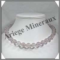 AMETHYSTE Claire - Collier Perles 12 mm - 43 cm - M001