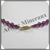 AMETHYSTE - Collier Perles 6 mm - 43 cm - C001