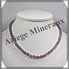 AMETHYSTE - Collier Perles 6 mm - 43 cm - M001 Brsil
