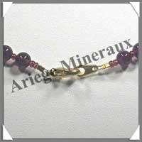 AMETHYSTE Fonce - Collier Perles 6  12 mm en dgrad - 50 cm - M001