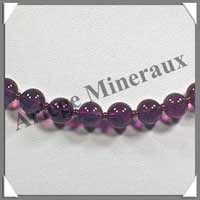 AMETHYSTE - Collier Perles 6 et 8 mm en dgrad - 44 cm - C001
