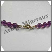 AMETHYSTE - Collier Perles 6 et 8 mm en dgrad - 44 cm - C001