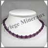 AMETHYSTE - Collier Perles 6 et 8 mm en altern - 45 cm - C002 Brsil