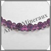 AMETHYSTE - Collier Perles 6 et 8 mm en altern - 45 cm - C002