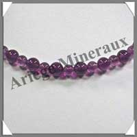 AMETHYSTE - Collier Perles 6 et 8 mm en altern - 43 cm - C003