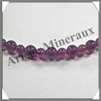 AMETHYSTE - Collier Perles 6 et 8 mm en altern - 43 cm - C004