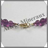 AMETHYSTE - Collier Perles 6 et 8 mm en altern - 43 cm - C004