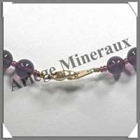 AMETHYSTE Fonce - Collier Perles 8 mm - 50 cm - M001