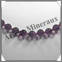 AMETHYSTE Fonce - Collier Perles 8 mm - 53 cm - M002
