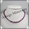 AMETHYSTE Claire - Collier Perles 8 mm - 43 cm - M003 Brsil