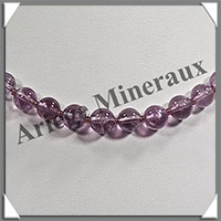 AMETHYSTE Claire - Collier Perles 8 mm - 43 cm - M003