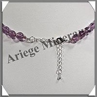 AMETHYSTE Claire - Collier Perles 8 mm - 43 cm - M003