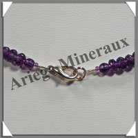 AMETHYSTE Fonce - Collier Compos - Soucoupes 5x3 mm - 41 cm - Z001