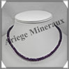AMETHYSTE Fonce - Collier Compos - Soucoupes 5x3 mm - 41 cm - Z002 Uruguay