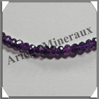 AMETHYSTE Fonce - Collier Compos - Soucoupes 5x3 mm - 41 cm - Z002
