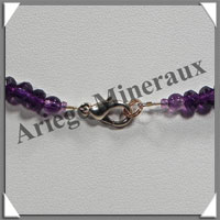 AMETHYSTE Fonce - Collier Compos - Soucoupes 5x3 mm - 41 cm - Z002