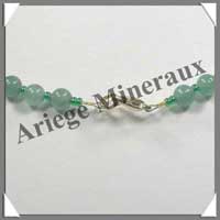 AVENTURINE - Collier Compos - Carrs en Dgrad et Perles 8 mm - 45 cm - M001