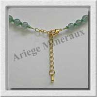 AVENTURINE - Collier Compos - 5 Carrs 20x20 mm et Perles 6 mm - 50 cm - M006
