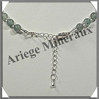 AVENTURINE - Collier Compos - 5 Carrs 20x20 mm et Perles 6 mm - 45 cm - M007