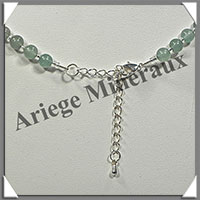 AVENTURINE - Collier Compos - 3 Carrs 20x20 mm et Perles 6 mm - 45 cm - M008