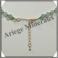 AVENTURINE - Collier Compos - 5 Carrs 20x20 mm et Perles 6 mm - 45 cm - M009