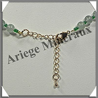 AVENTURINE - Collier Compos - 3 Carrs 20x20 mm et Perles 6 mm - 46 cm - M010
