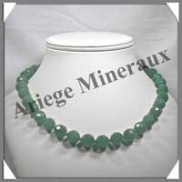 AVENTURINE - Collier Perles Facetes 12 mm - 46 cm - A001
