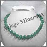 AVENTURINE - Collier Perles Facetes 12 mm - 47 cm - A003