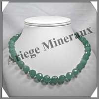 AVENTURINE - Collier Perles Facetes 12 mm - 47 cm - A004