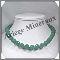 AVENTURINE - Collier Perles Facetes 12 mm - 43 cm - A007